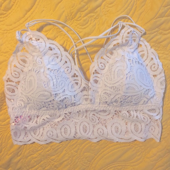 Pink Crochet Lace Bralette - Picture 1 of 3